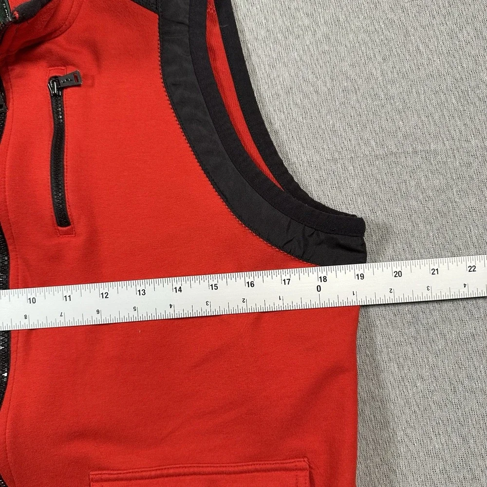 Ralph Lauren Vest Womens L Red Full Zip Sleeveless Cargo Pockets Golf Active‎